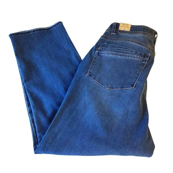 Democracy Womens 12 High Rise Slim Straight  Jeans W/Ab Technology Curv Equality - Picture 2 of 15